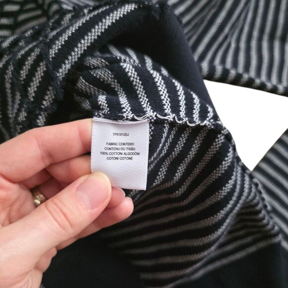 Derek Lam 10 Crosby Navy Geo Print Pullover Cotton Sweater S - Picture 5 of 6